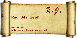 Rau József névjegykártya